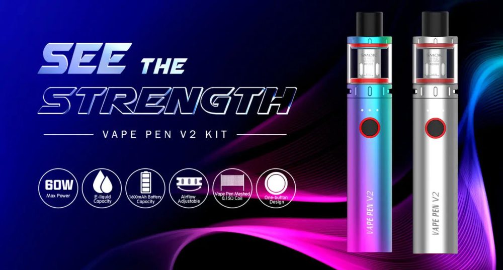 1 smok vape v2 pen style vape kit desktop