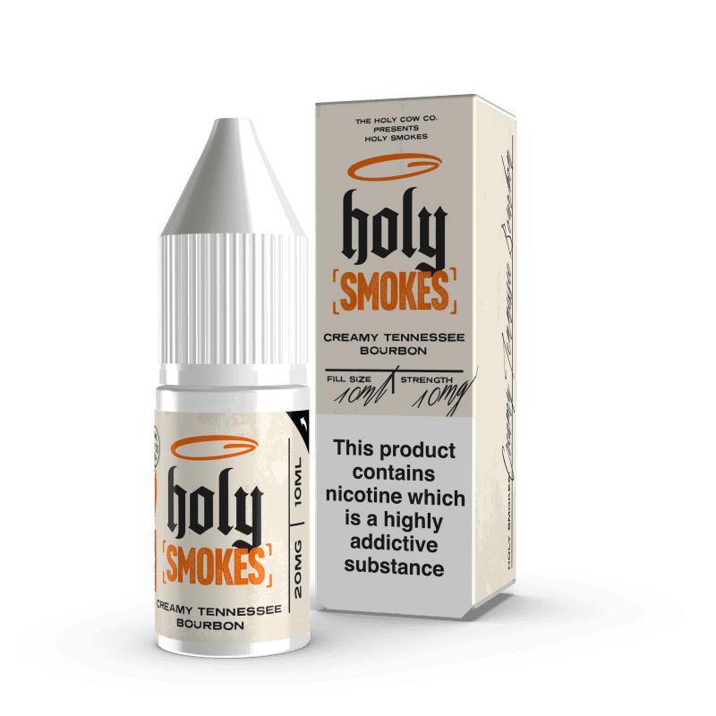 HOLY SMOKES 10ML NIC SALT CREAMY TENNESSEE BOURBON png