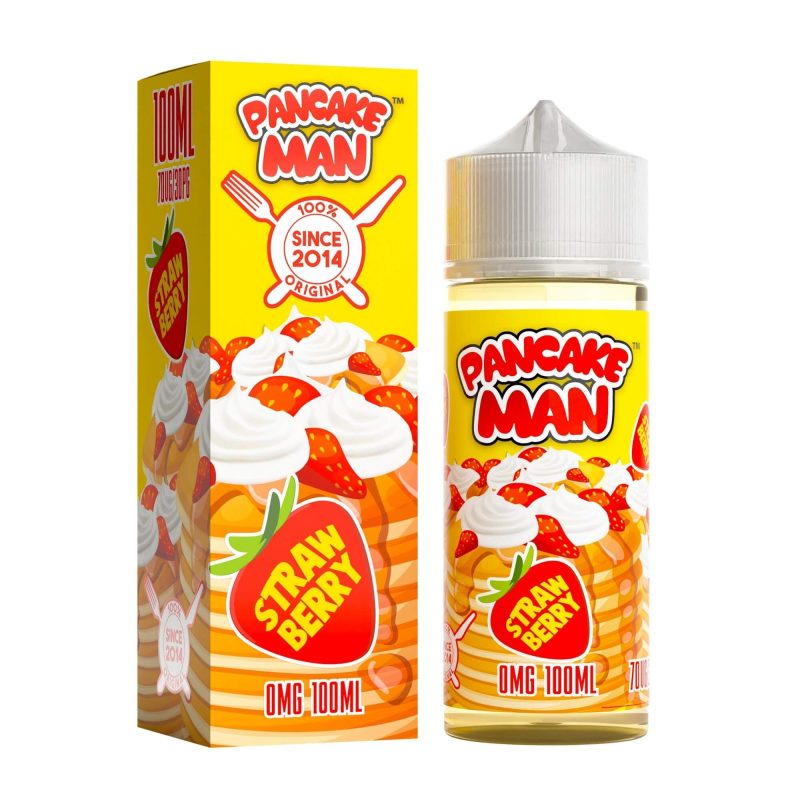 STRAWBERRY 100ML E LIQUID PANCAKE MAN 1