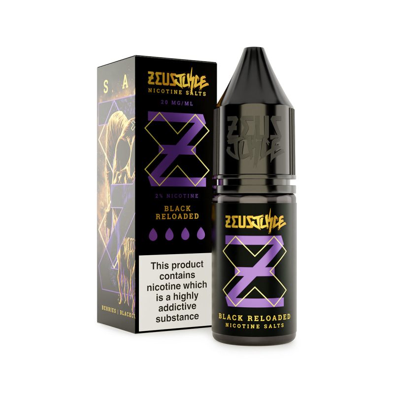 black reloaded zeus juice 20mg 10ml nicotine salts white