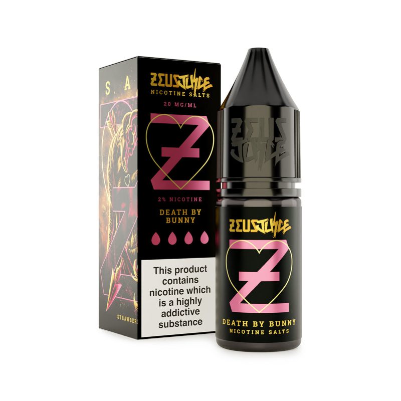 death by bunny zeus juice 20mg 10ml nicotine salts white