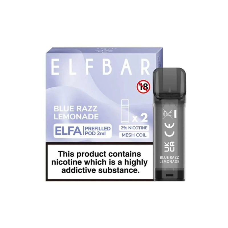 elf bar elfa blue razz lemonade pods