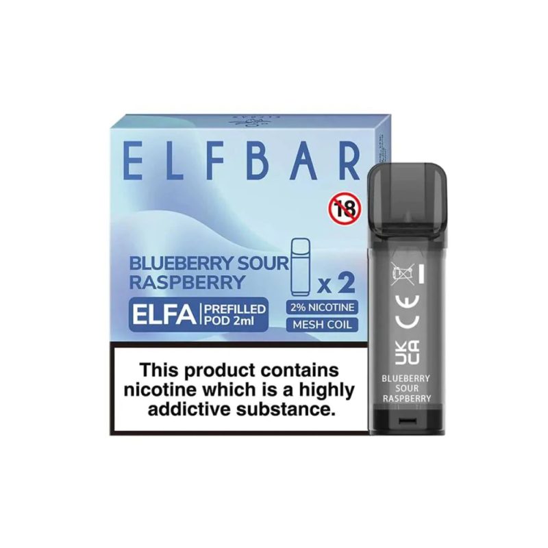 elf bar elfa blueberry sour raspberry pods