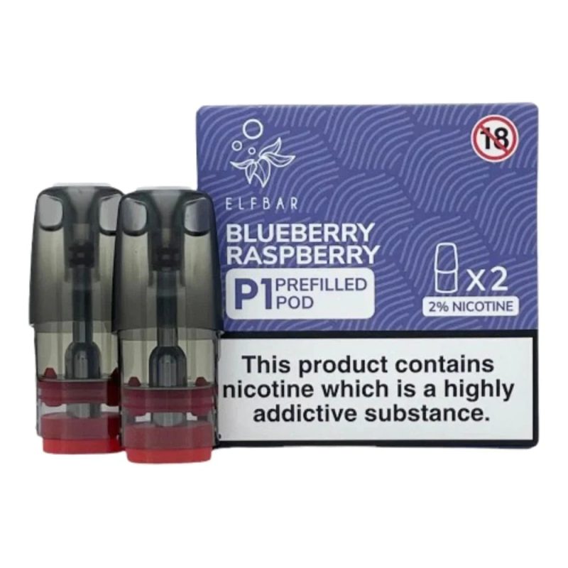 elf bar mate p1 disposable eliquid pods blueberry raspberry