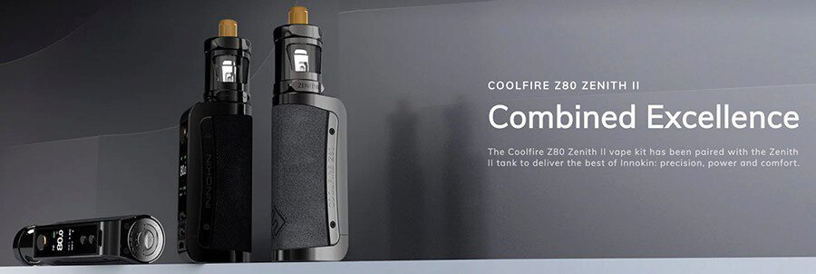 Supporting MTL & DTL vaping, the Coolfire Z80 Zenith II vape kit is capable of an 80W max output and offers a range of features including Variable Wattage.