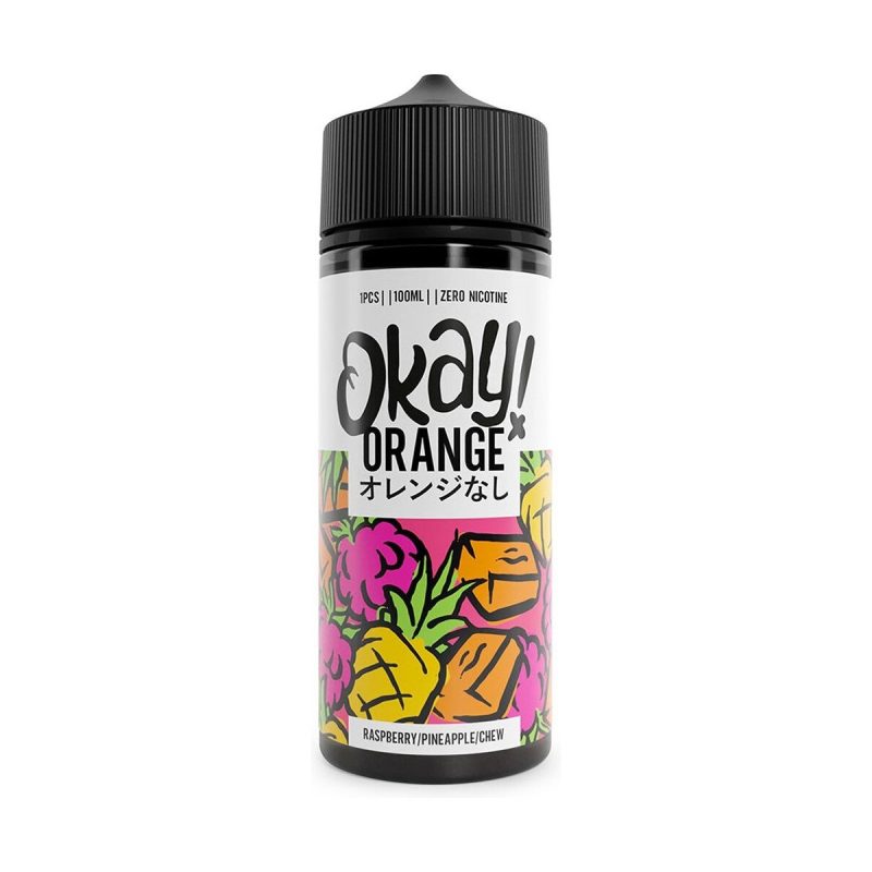 okay orange raspberry pineapple chew 100ml shortfill