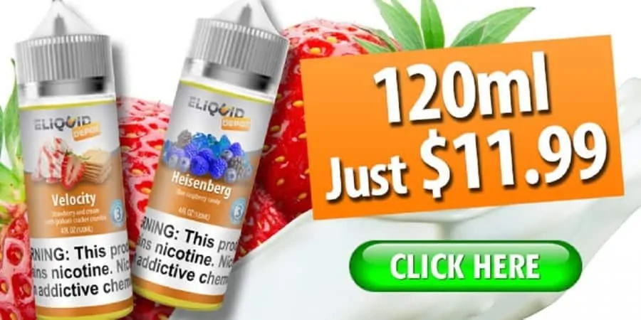 ELiquid Depot Sale! 120ml Only $11.99 - Vaping Cheap Deals